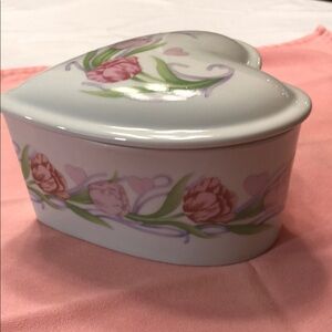FTD Heart-Shaped Floral Trinket Box